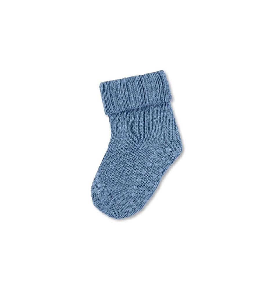 STERNTALER - Antirutsch-Socken aus Wolle Mittelblau Gr. 18