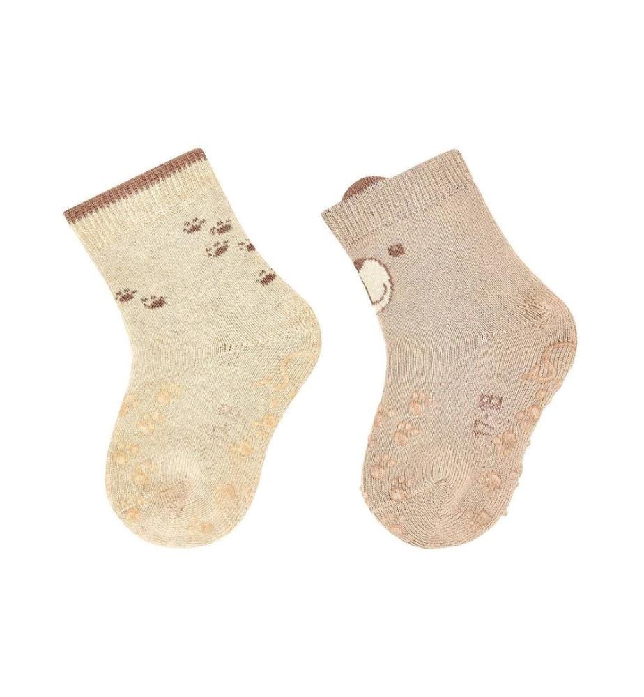 STERNTALER - Antirutsch-Socken 2er Set Bär Sand Gr. 21/22