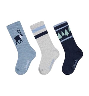 STERNTALER - Socken 3er Set Hirsch Blau Gr. 23-26