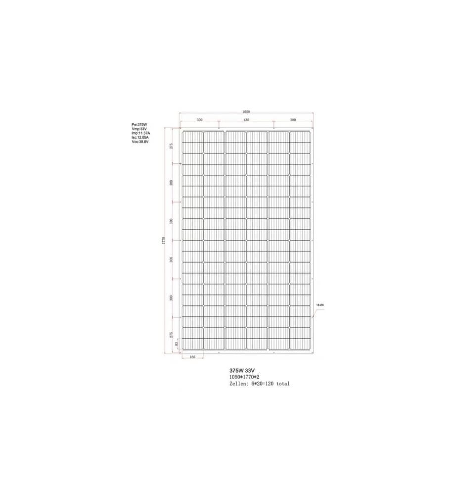 AUTOSOLAR - Solarpanel EFTE, flexibel, IP65, 375 W