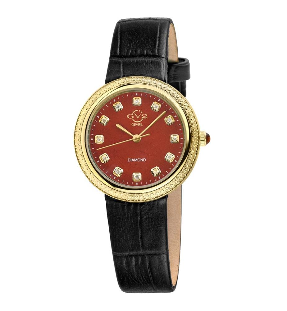 Quarzuhr Arezzo mit Lederarmband - Schwarz