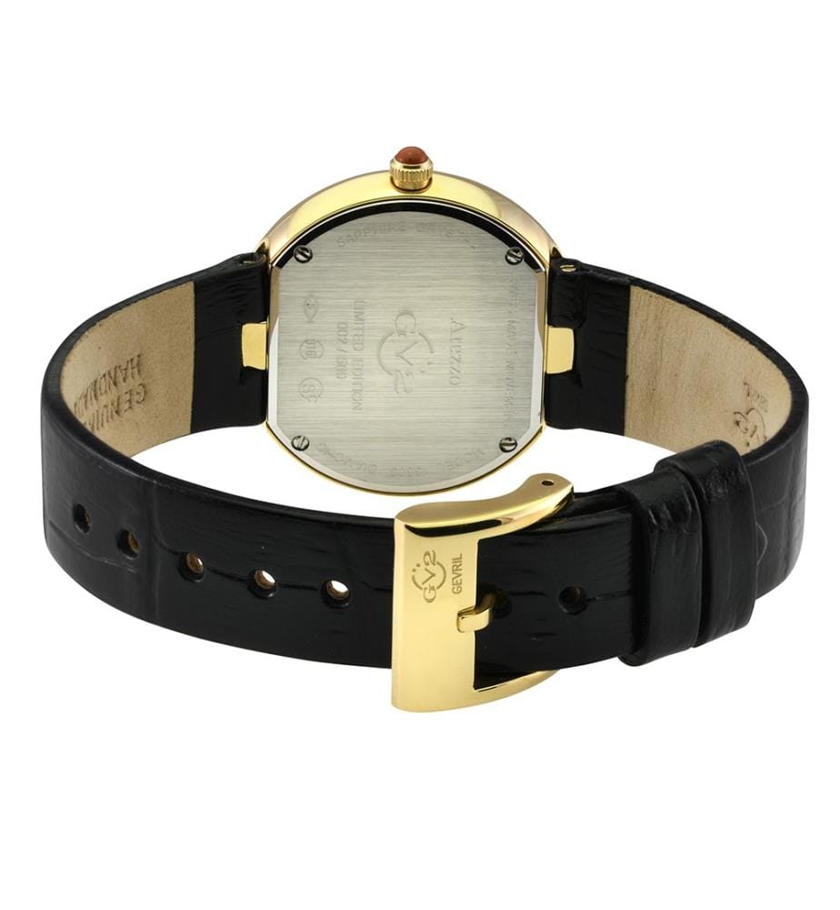 Quarzuhr Arezzo mit Lederarmband - Schwarz