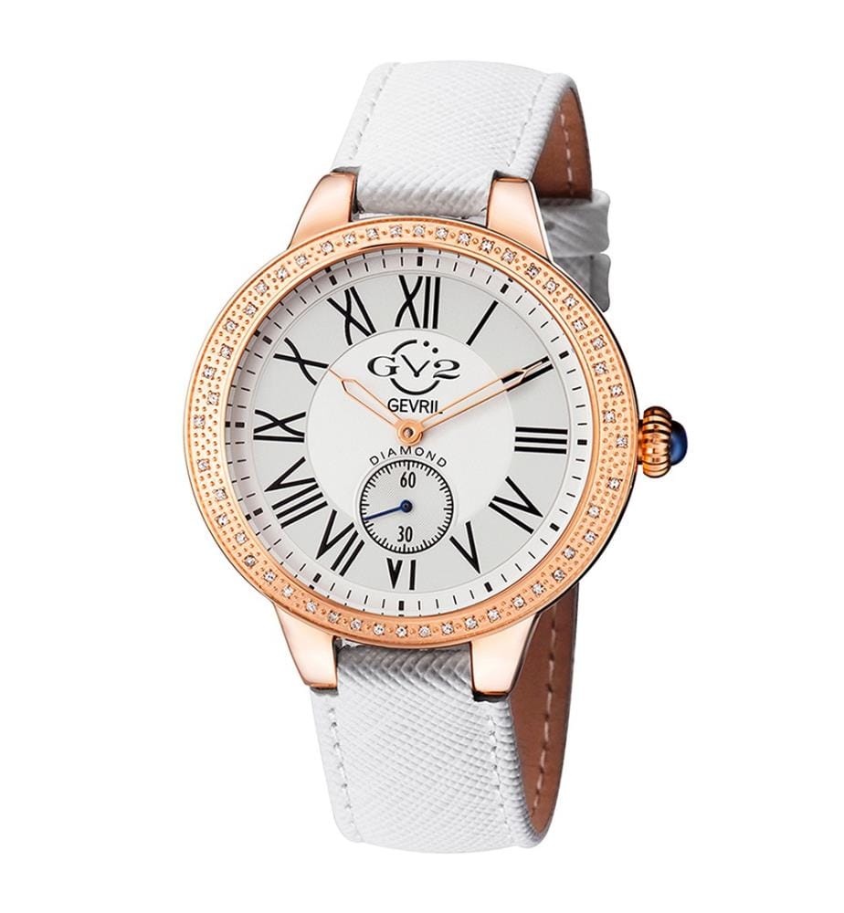 Montre à Quartz Astor avec bracelet en Cuir - Blanc