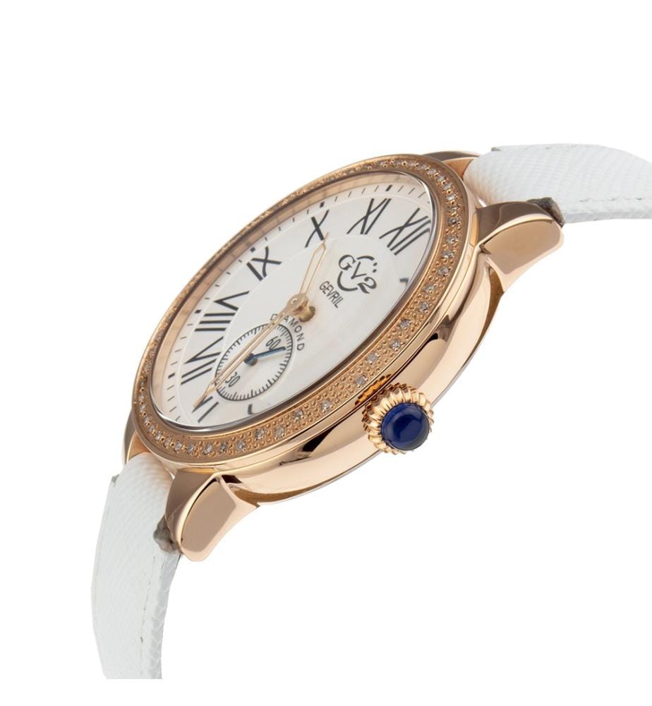 Montre à Quartz Astor avec bracelet en Cuir - Blanc