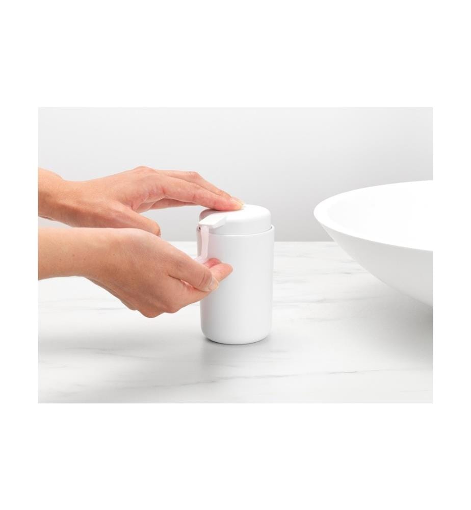 BRABANTIA - Distributeur de savon ReNew 250 ml, Blanc