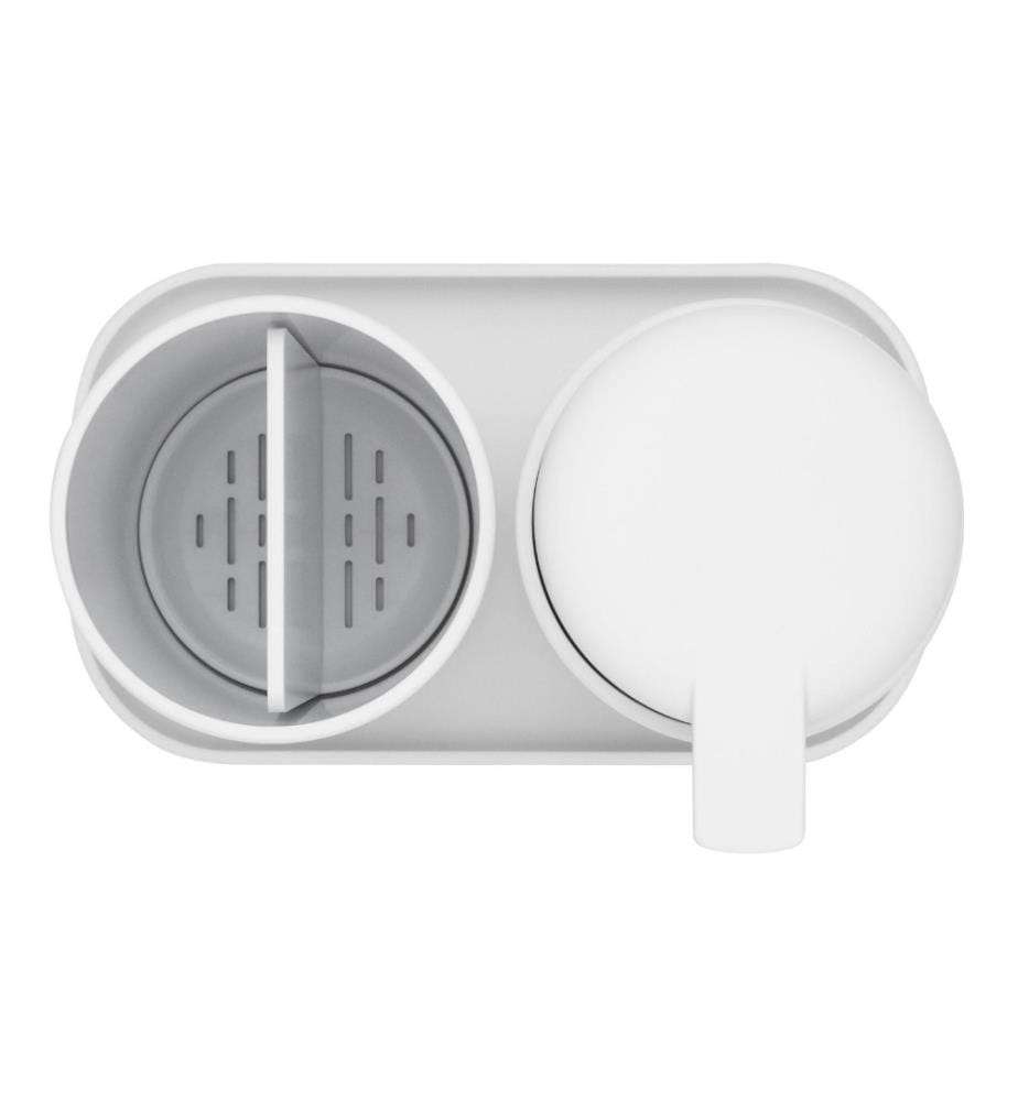 BRABANTIA - Ensemble de distributeurs de savon ReNew avec gobelet pour brosse à dents et bol Blanc