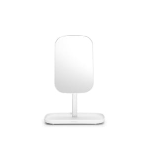 BRABANTIA - Miroir cosmétique ReNew avec bac de rangement, Blanc