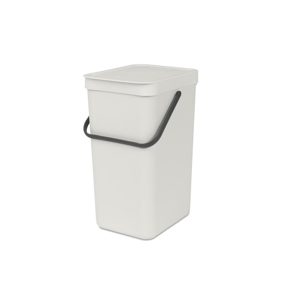 BRABANTIA - Recyclingbehälter Sort & Go 16 l, Hellgrau