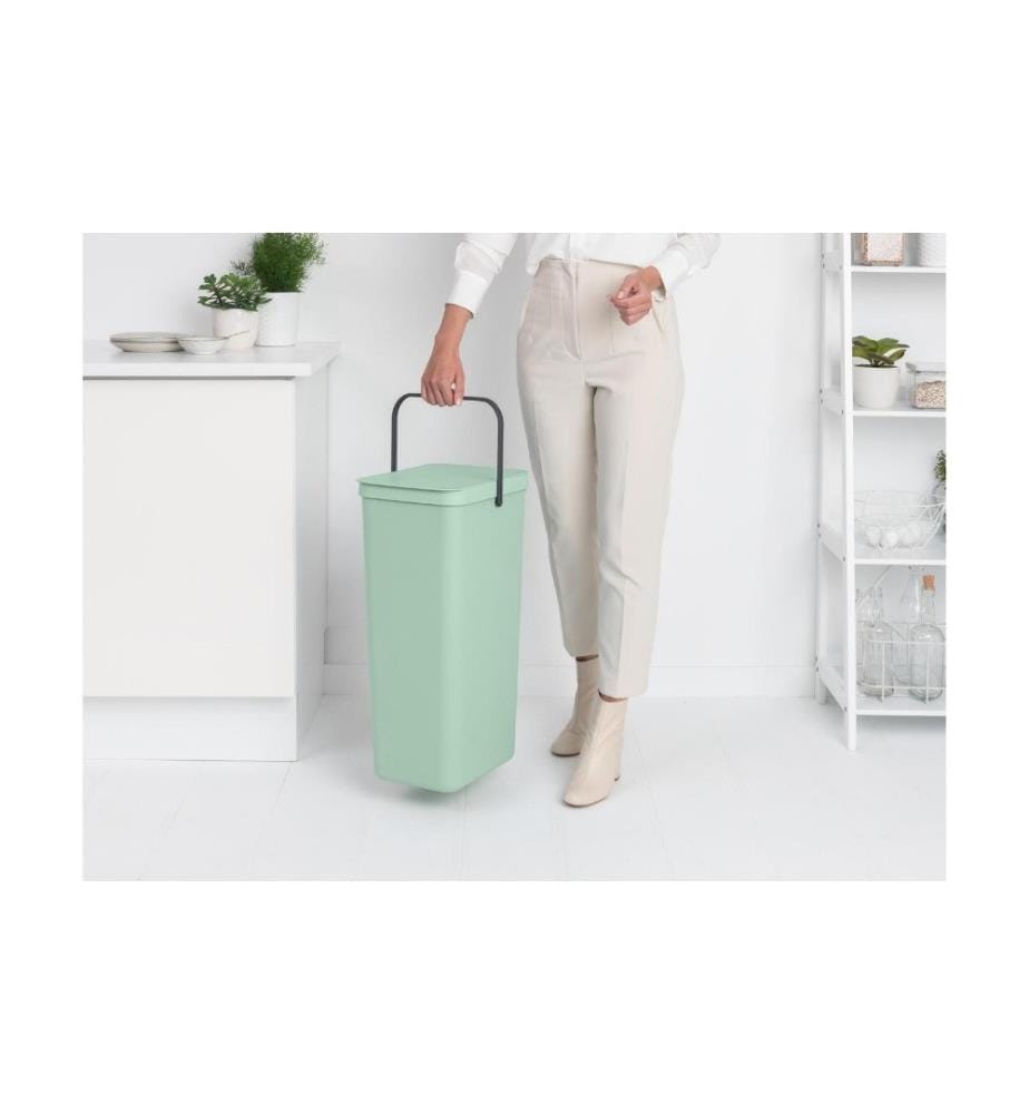 BRABANTIA - Recyclingbehälter Sort & Go 40 l, Hellgrün