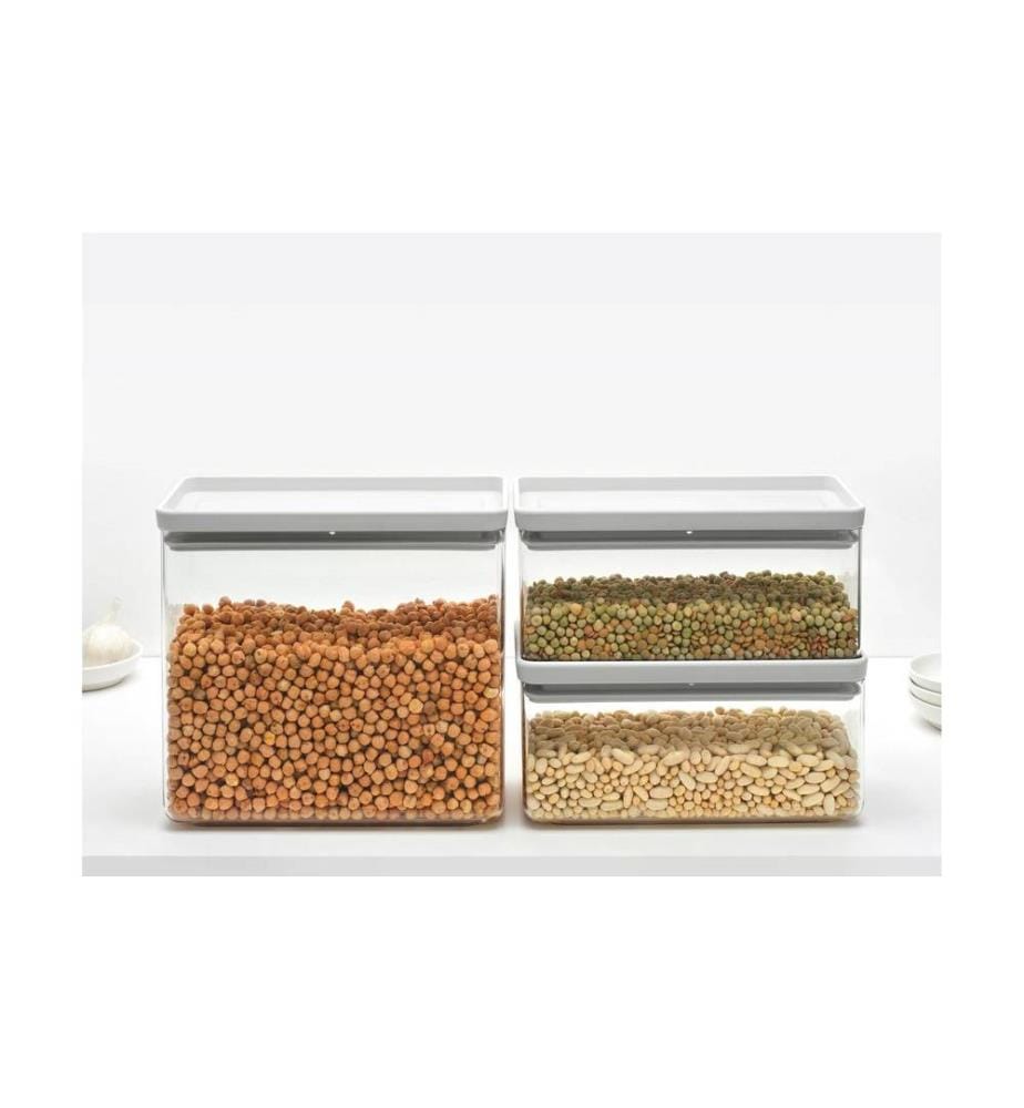 BRABANTIA - Vorratsdose Tasty+ 6.5 l, Hellgrau/Transparent