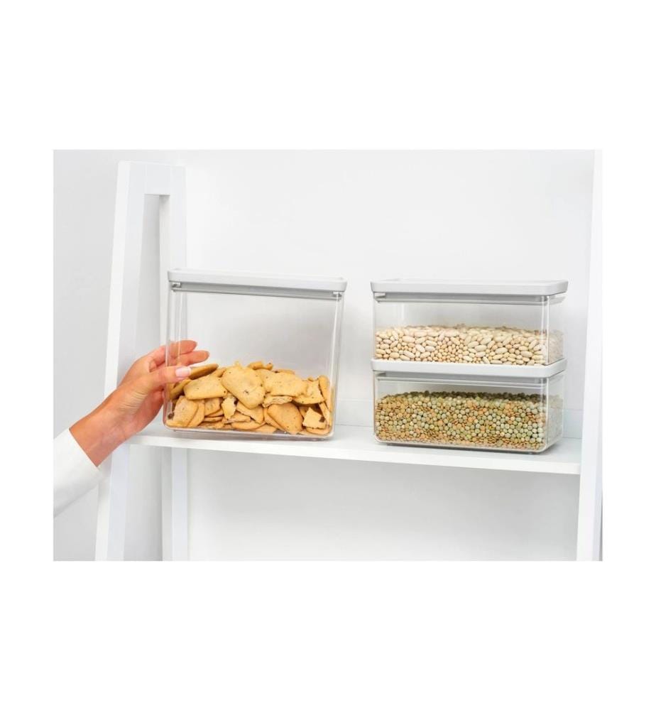 BRABANTIA - Vorratsdose Tasty+ 6.5 l, Hellgrau/Transparent
