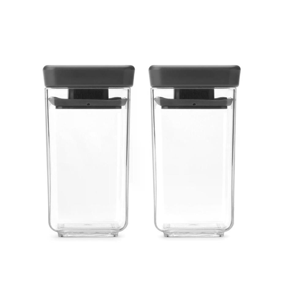 BRABANTIA - Vorratsdose Tasty+ 0.3 l, Dunkelgrau/Transparent