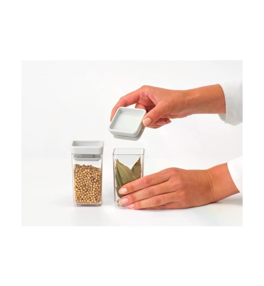BRABANTIA - Vorratsdose Tasty+ 0.3 l, Hellgrau/Transparent