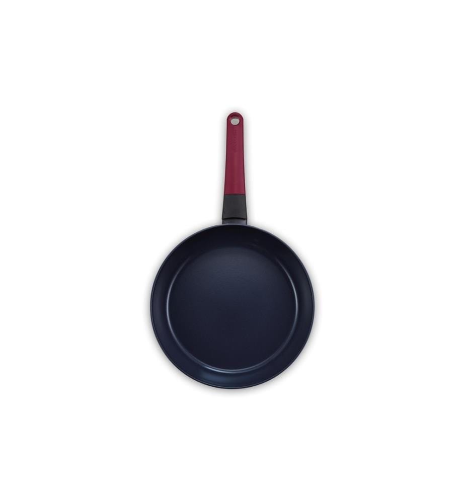 BRABANTIA - Bratpfanne Tasty+ 28 cm, Schwarz/Aubergine Red