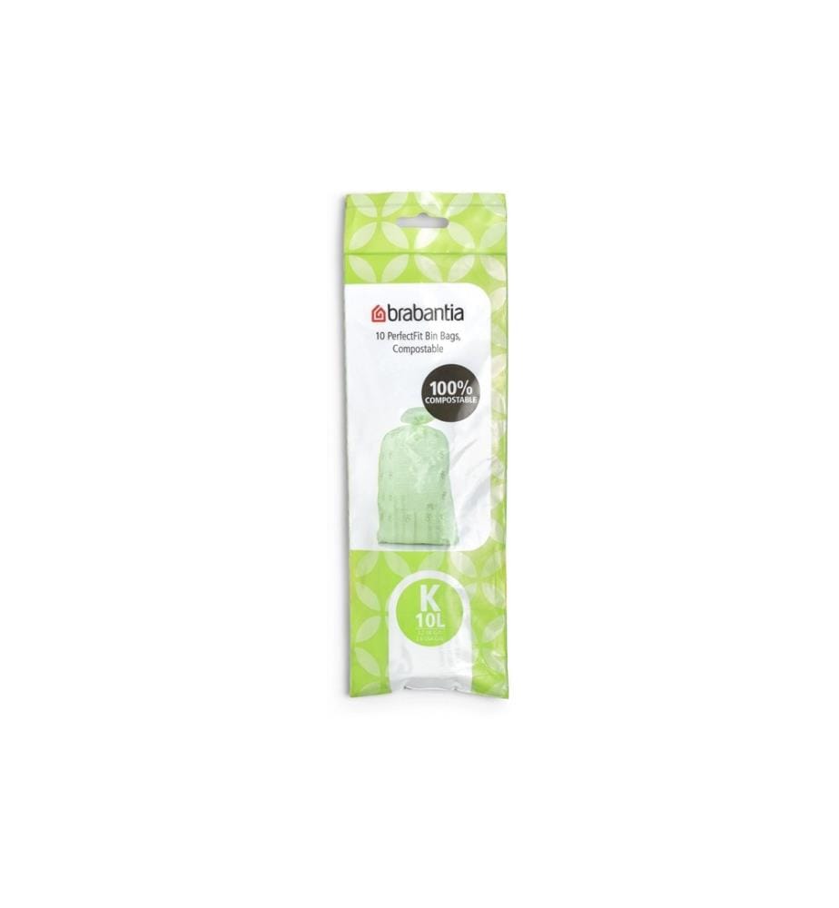 BRABANTIA - Grüngut-Müllbeutel PerfectFit 10 l, 10 Stück