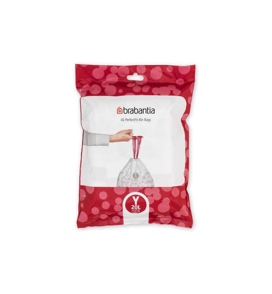BRABANTIA - Kehrichtsack PerfectFit Y 20 l, 40 Stück