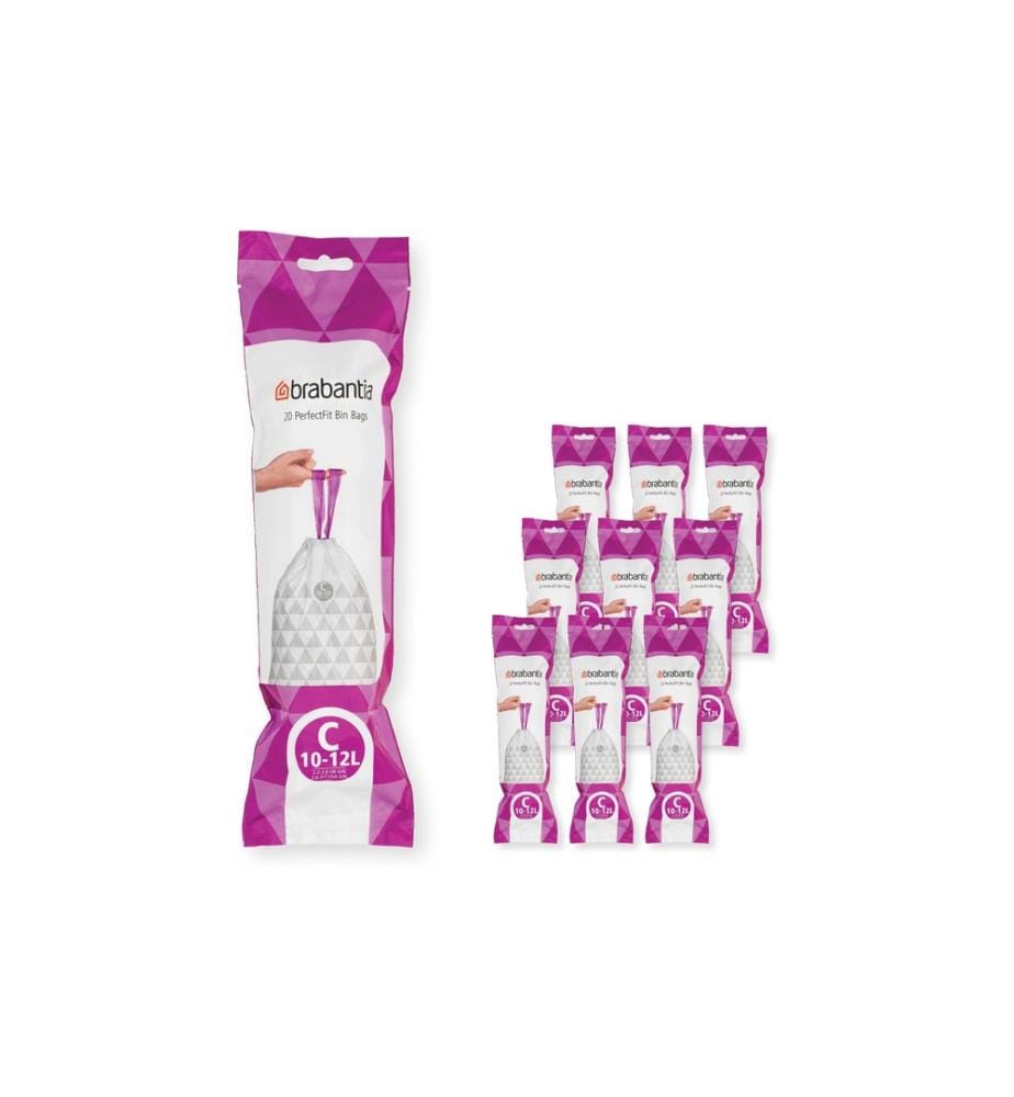 BRABANTIA - Kehrichtsack PerfectFit C 10-12 l, 200 Stück