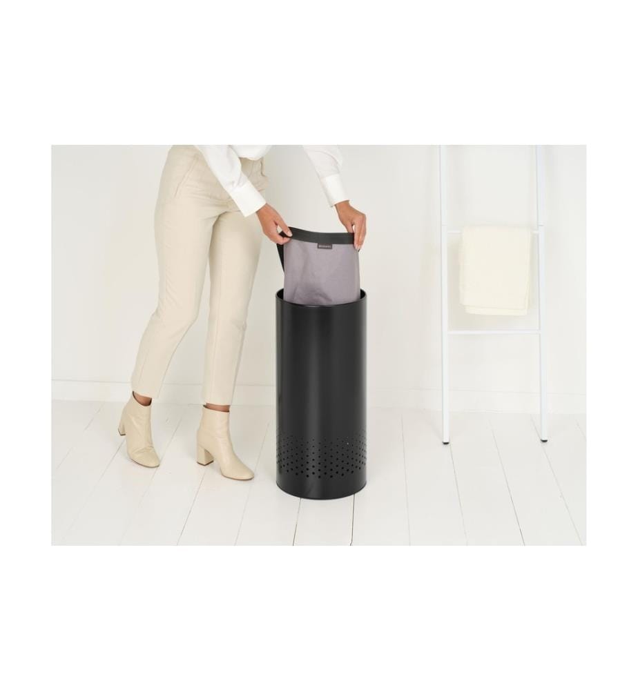 BRABANTIA - Corbeille à lessive 35 l, Noir