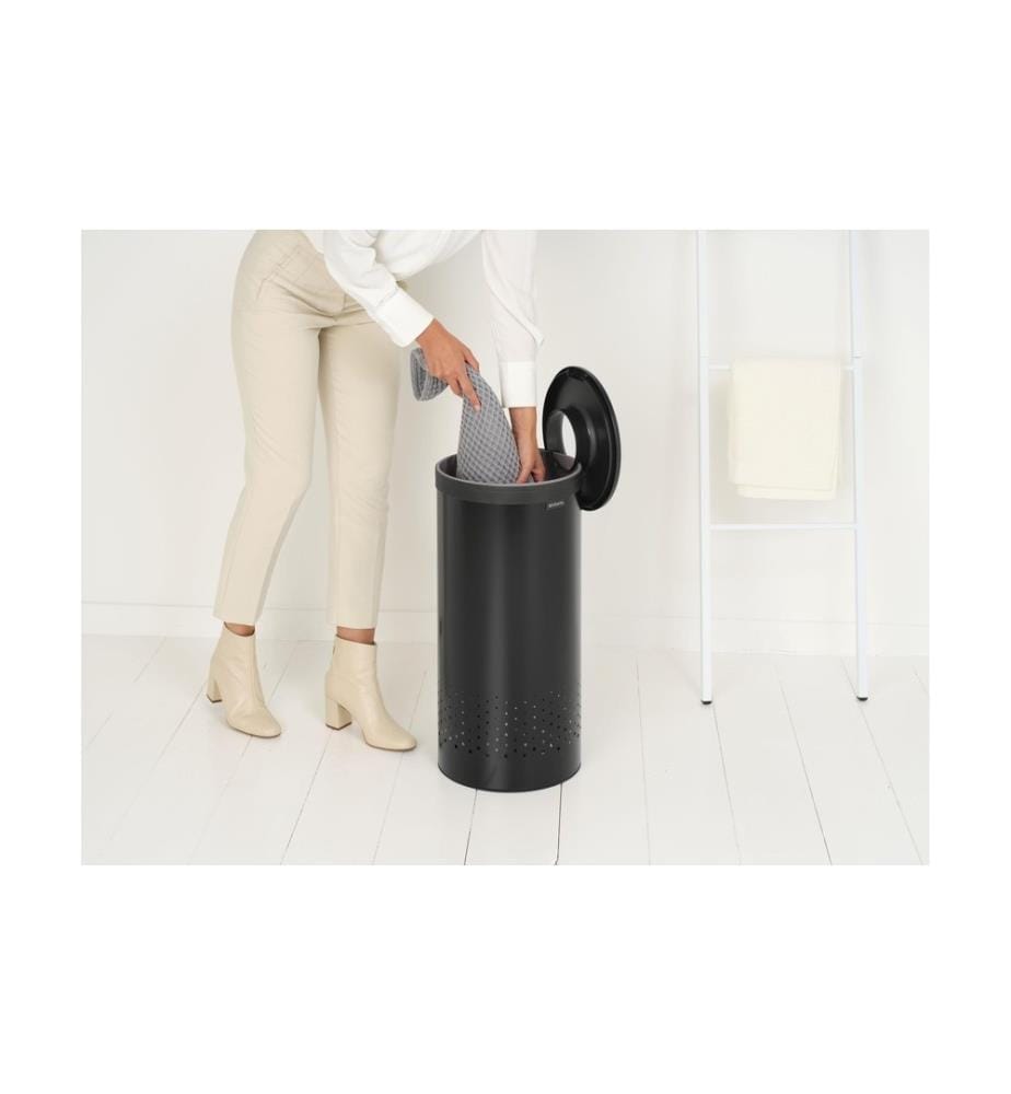 BRABANTIA - Corbeille à lessive 35 l, Noir