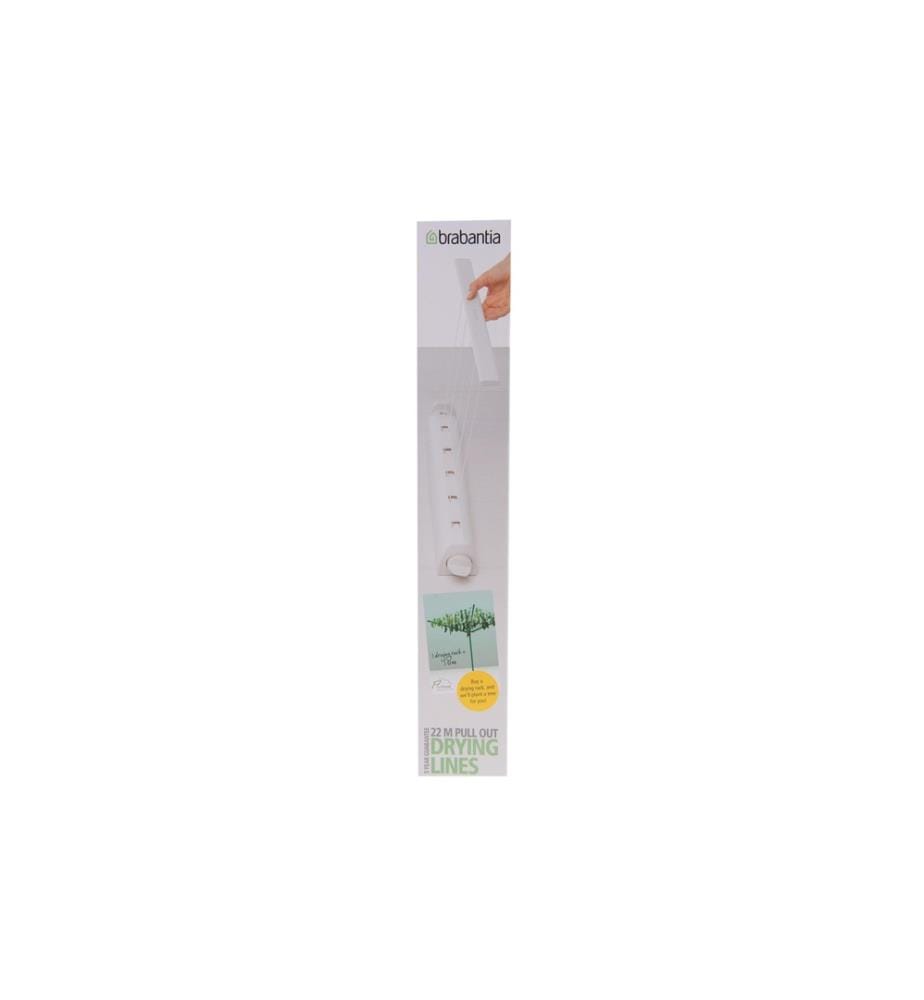 BRABANTIA - Séchoir mural Pull-Out 4,4 m, blanc