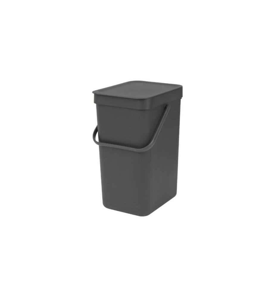 BRABANTIA - Recyclingbehälter Sort & Go 12 l, Dunkelgrau