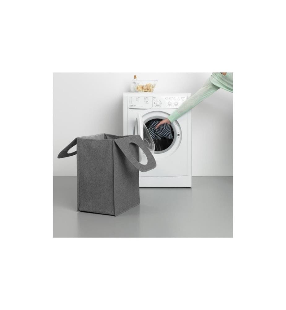 BRABANTIA - Corbeille à lessive pliable, 55 litres, noir