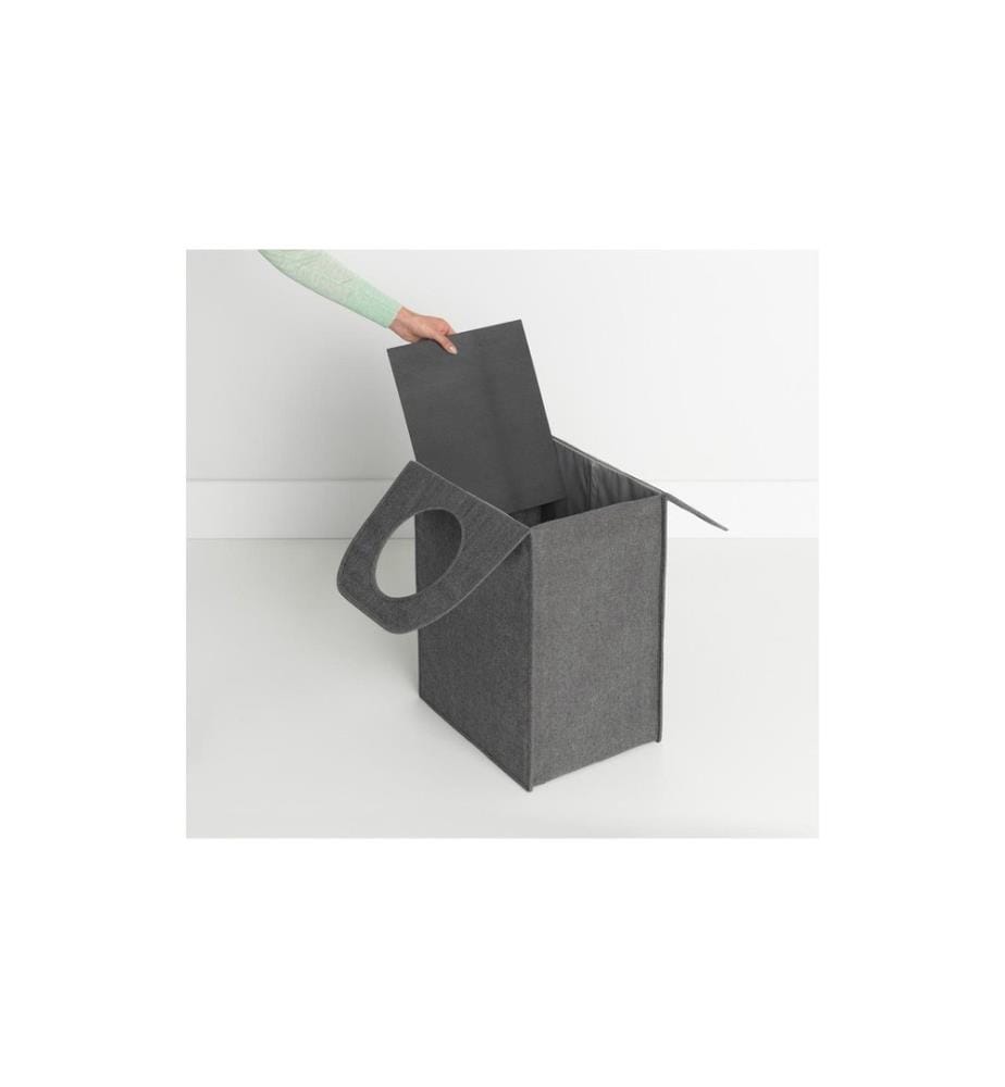 BRABANTIA - Corbeille à lessive pliable, 55 litres, noir