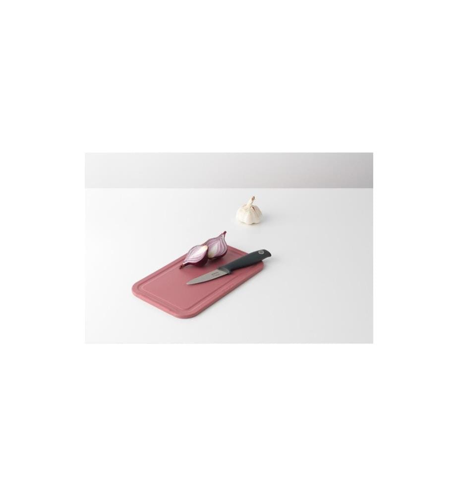 BRABANTIA - Planche à découper Tasty+ 25 cm x 16 cm, Rouge