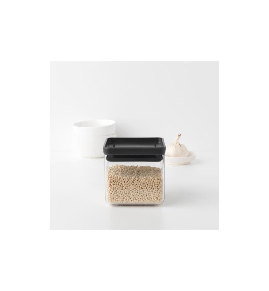 BRABANTIA - Récipients à provisions Tasty 0.7 l, Noir/Transparent