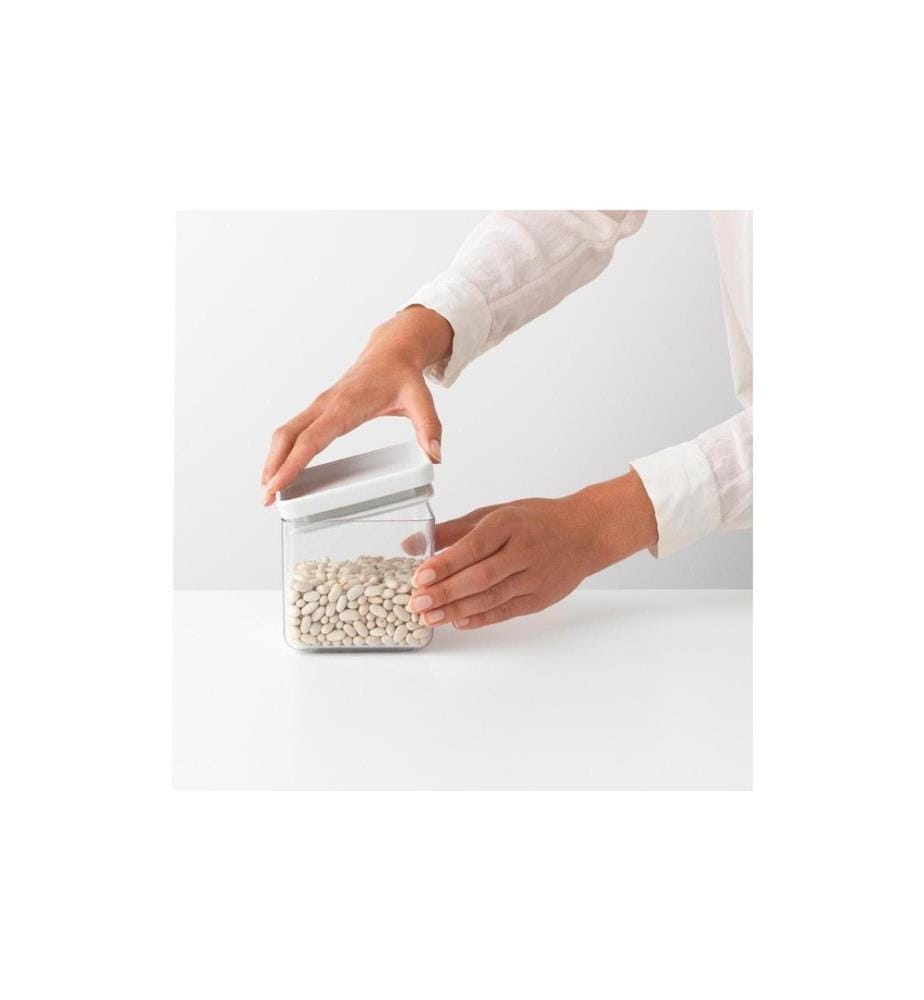 BRABANTIA - Récipients à provisions Tasty 0.7 l, Transparent/Blanc
