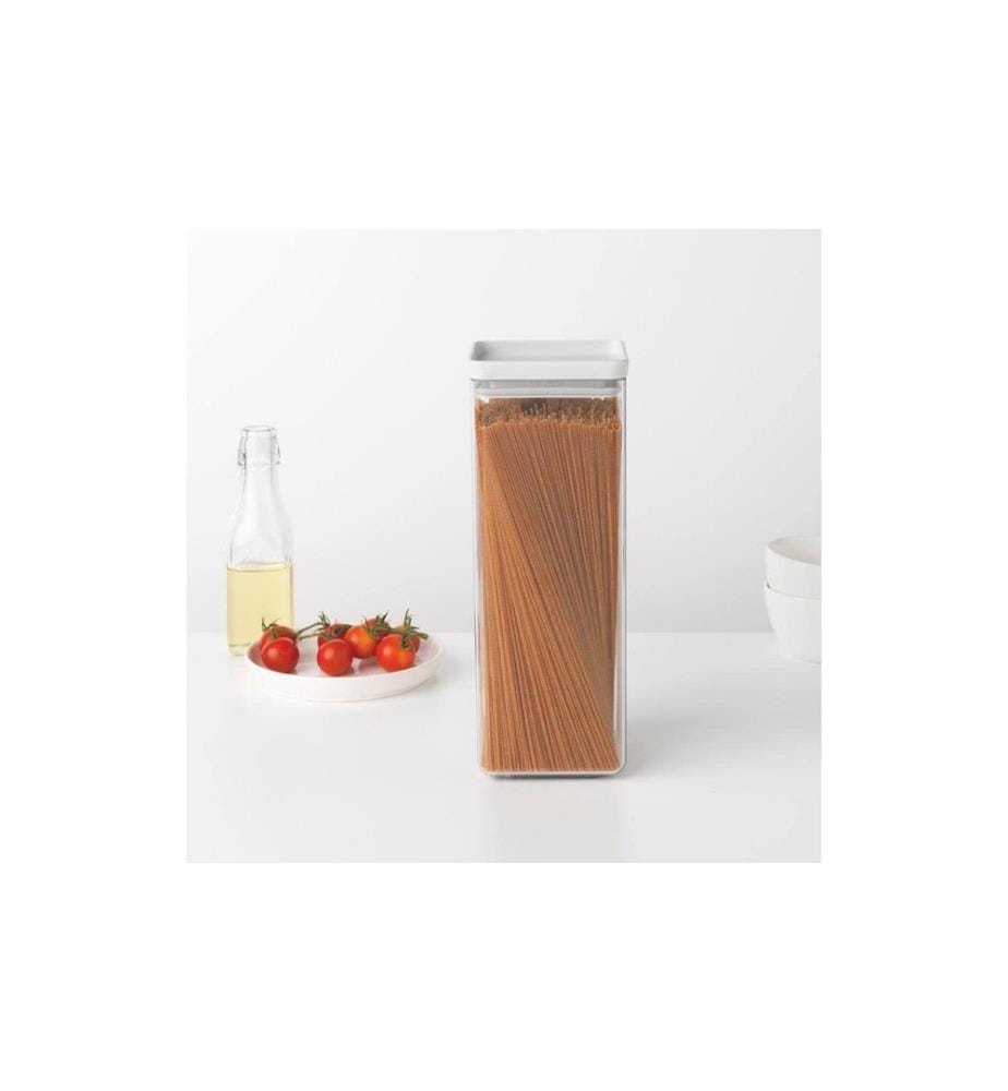 BRABANTIA - Récipients à provisions Tasty 2.5 l, Transparent/Blanc