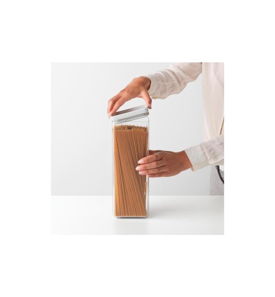BRABANTIA - Récipients à provisions Tasty 2.5 l, Transparent/Blanc
