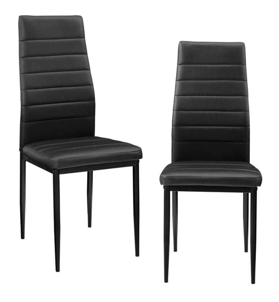 Esszi mmerstuhl Lidköping 2er Set Schwarz Kunstleder
