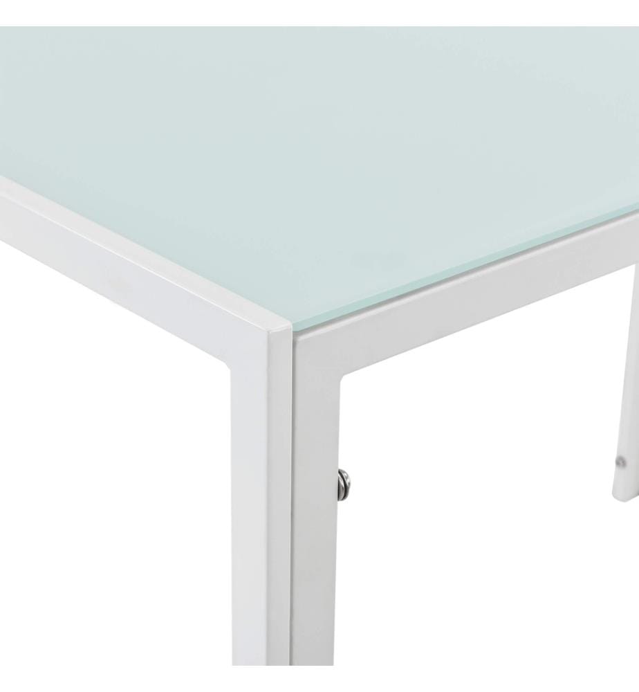 Dining table Enschede 105x60x75 cm table top glass white