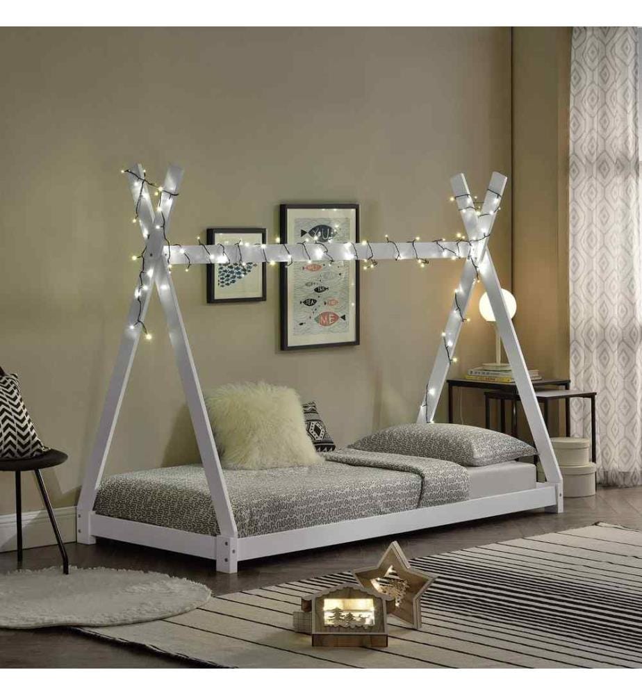 Lit d'enfant Onejda 90x200 cm bois de pin
