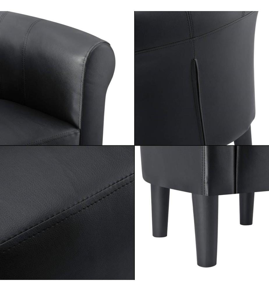 Sessel Jelgava 70x70x58 cm Textil Schwarz