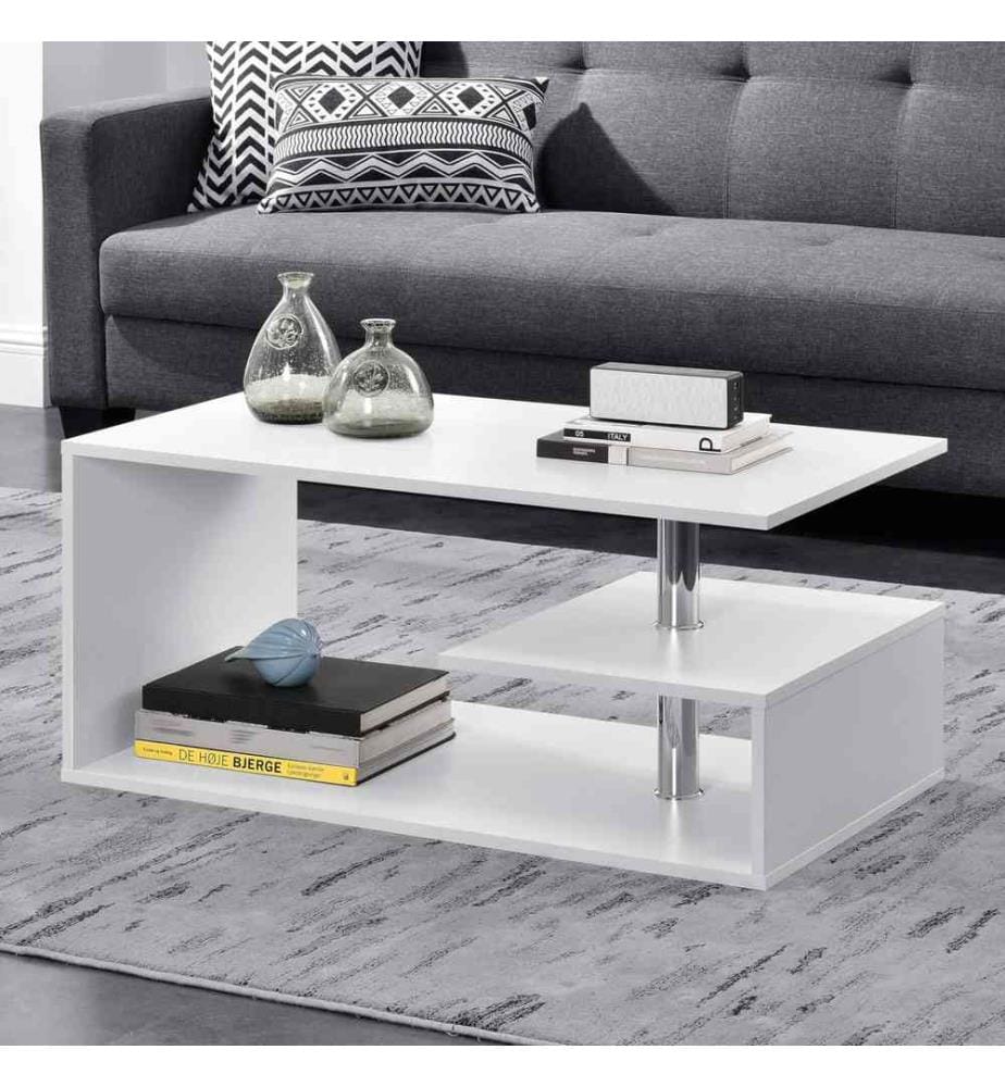 Table basse Harleem 90x50 cm Blanc