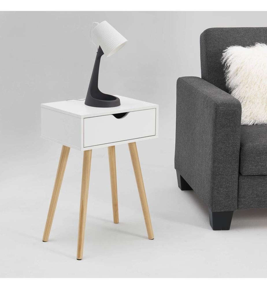 Nachttisch Sörby 60x40x30 cm mit Schublade Weiss