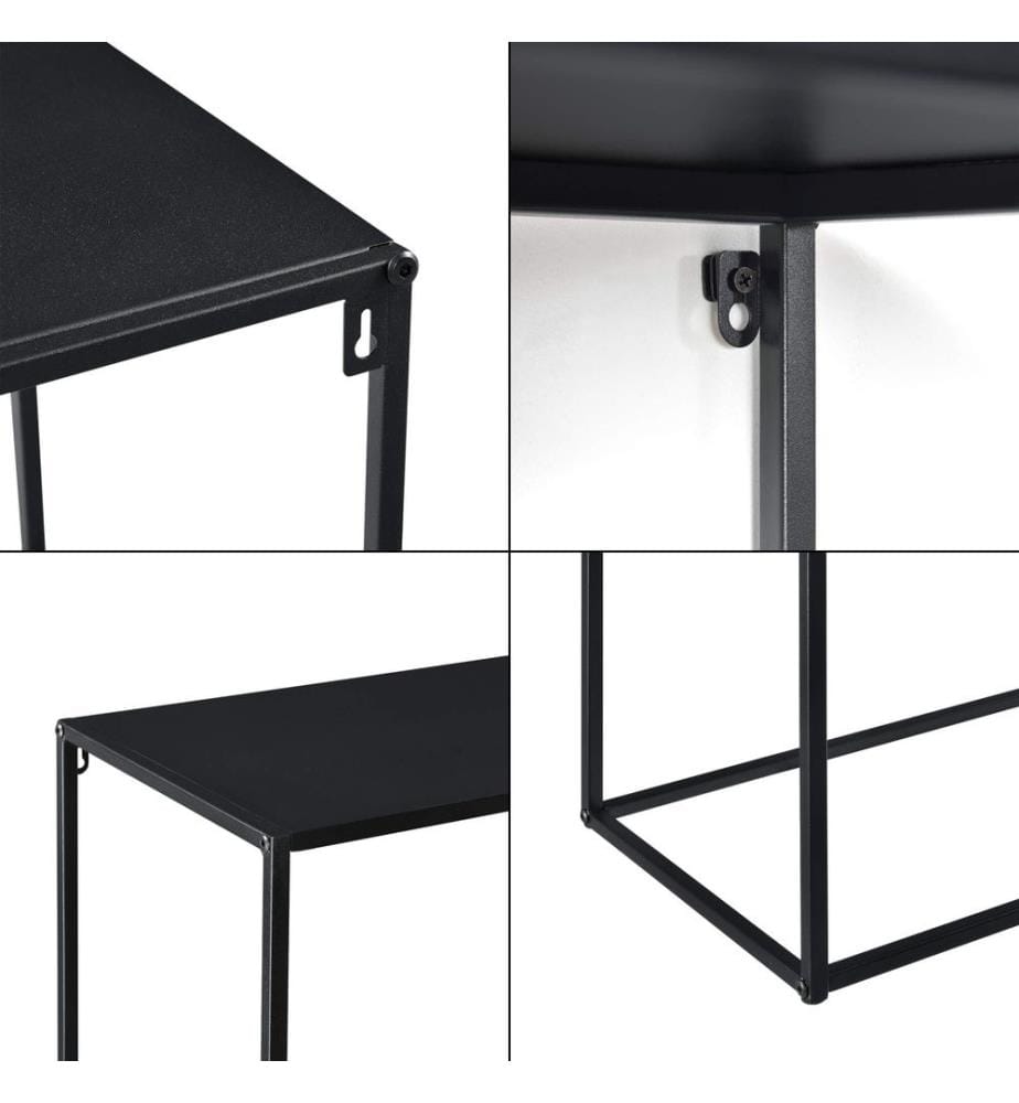 Table console Benimaclet 92x80x32 cm Résistant aux rayures Métal Noir