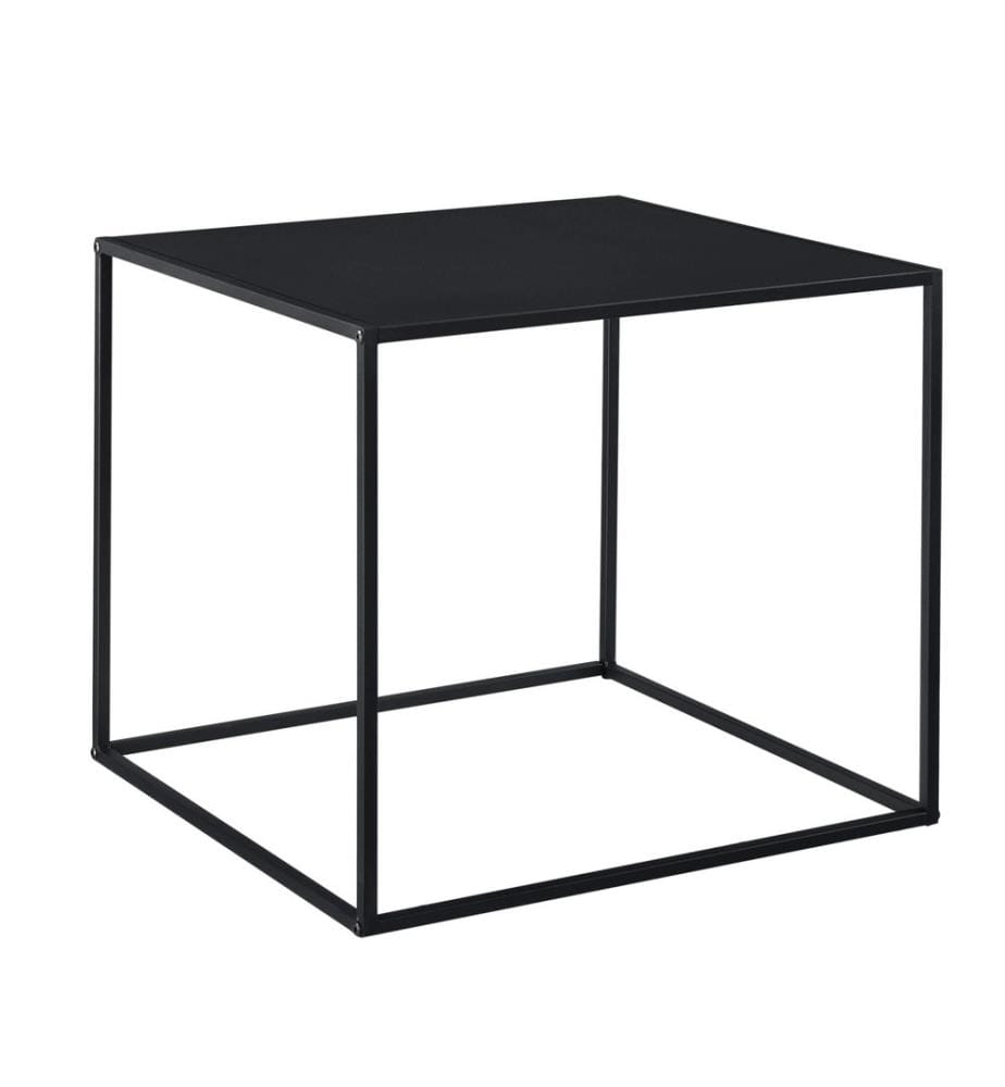 Tavolino Russafa 50x55x55 cm Metallo antigraffio nero
