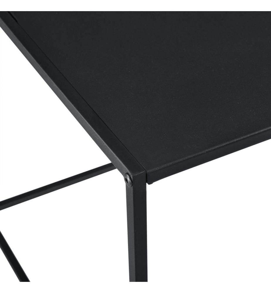 Tavolino Russafa 50x55x55 cm Metallo antigraffio nero