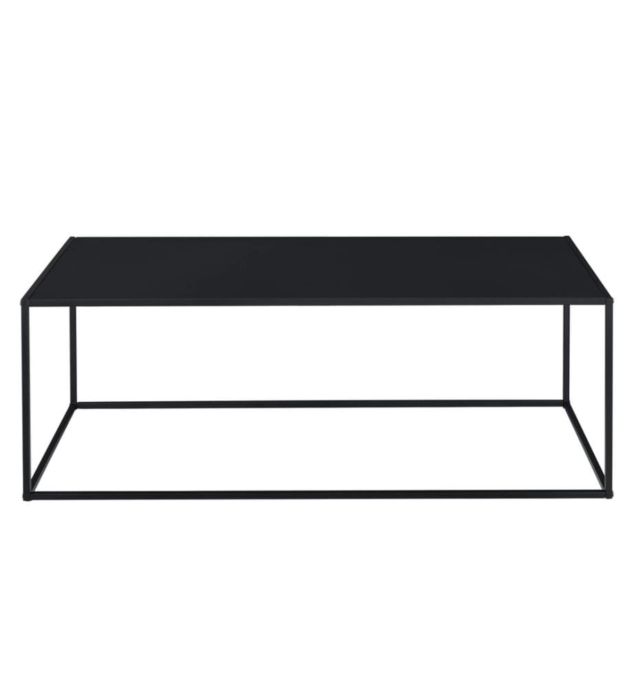 Table basse Montolivet 40x110x50 cm Résistant aux rayures Métal Noir