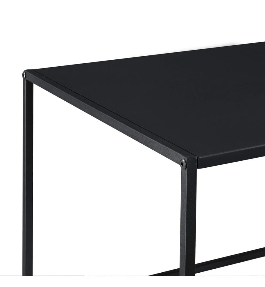 Table basse Montolivet 40x110x50 cm Résistant aux rayures Métal Noir