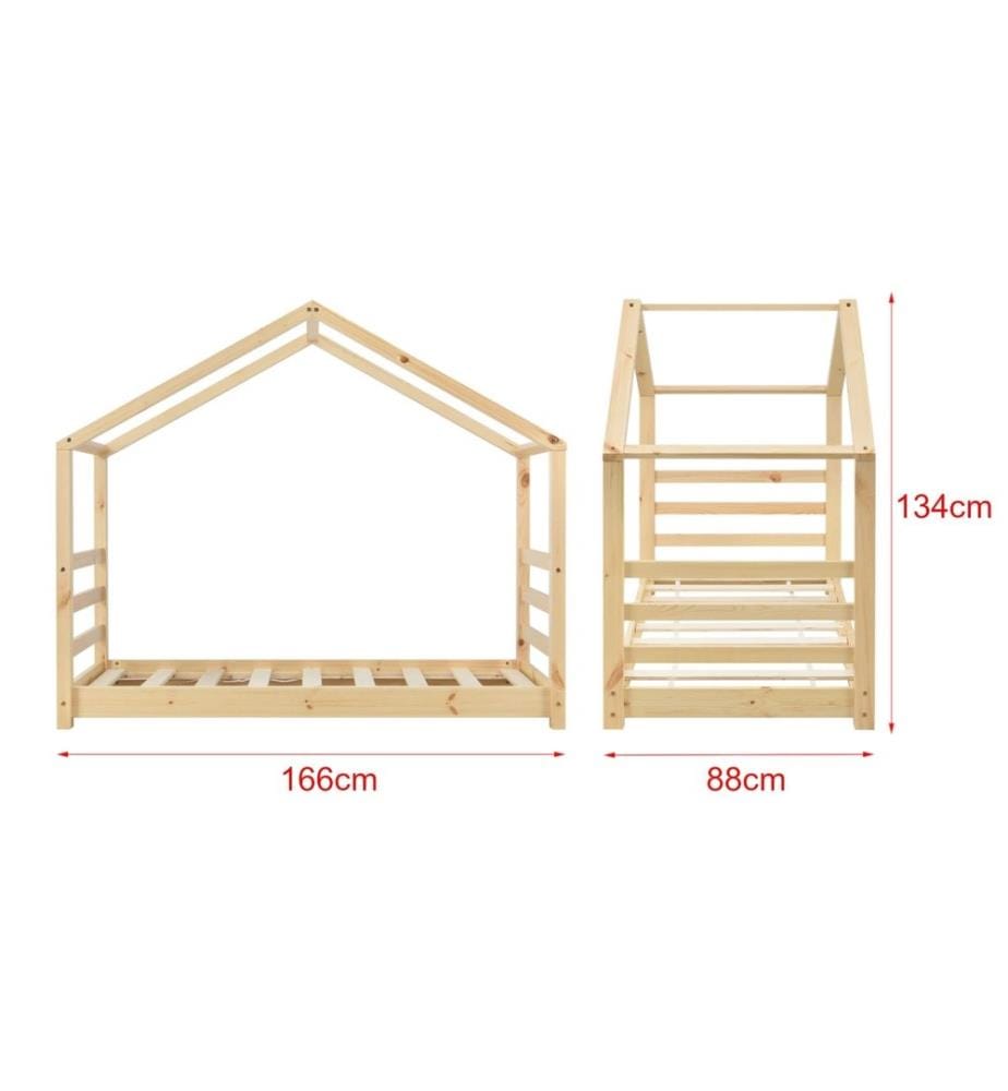 Letto per bambini Vardø 80x160 cm con rete a doghe in legno