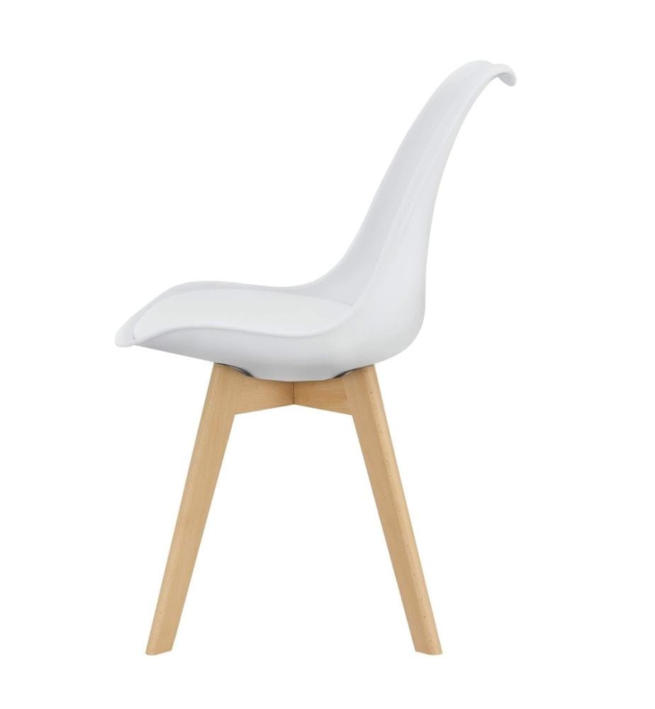 Esszi mmerstuhl Fläten 2er Set 81x49 cm Weiss PU-Kunstleder