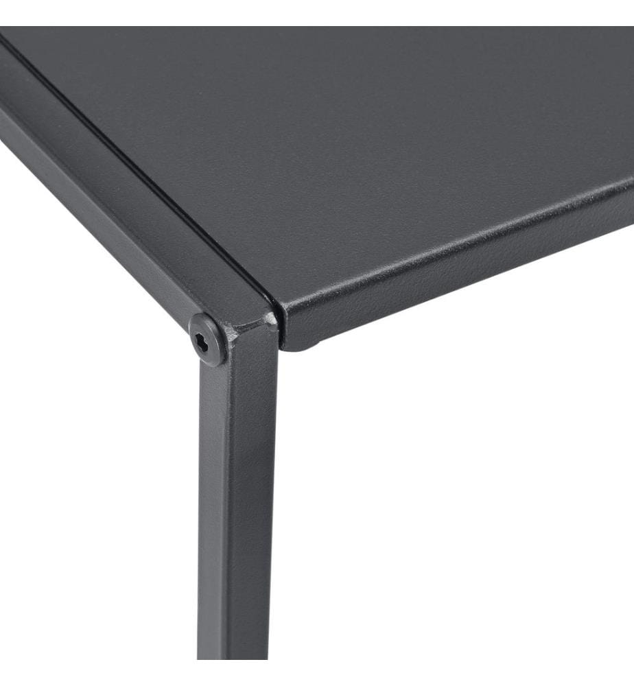 Table d'appoint Archsum Lot de 2 rectangulaires design industriel noir