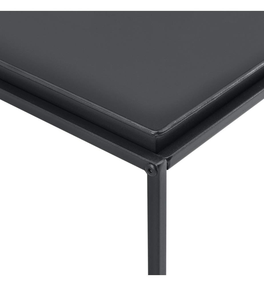 Table basse Nyker 47x100x50 cm design industriel noir