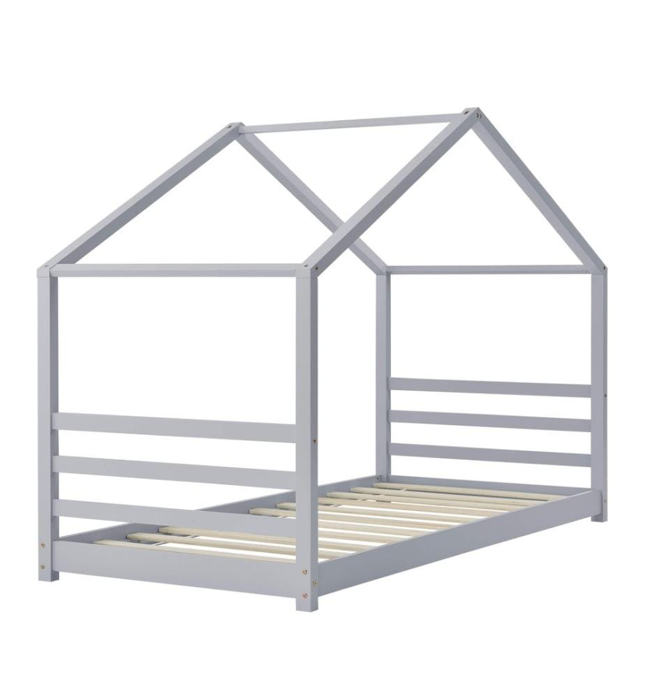 Letto per bambini Vardø 90x200 cm legno grigio