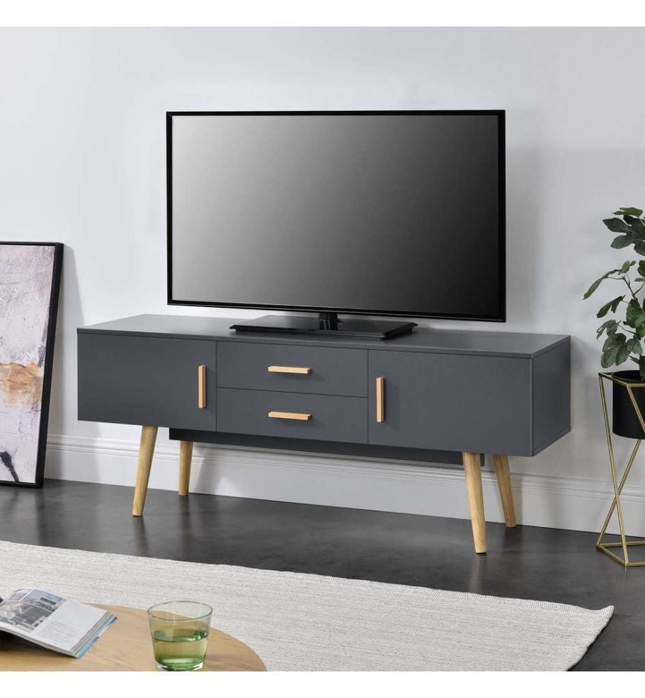 Mobile TV Alavus 140x40x56 cm con 2 ante per armadio