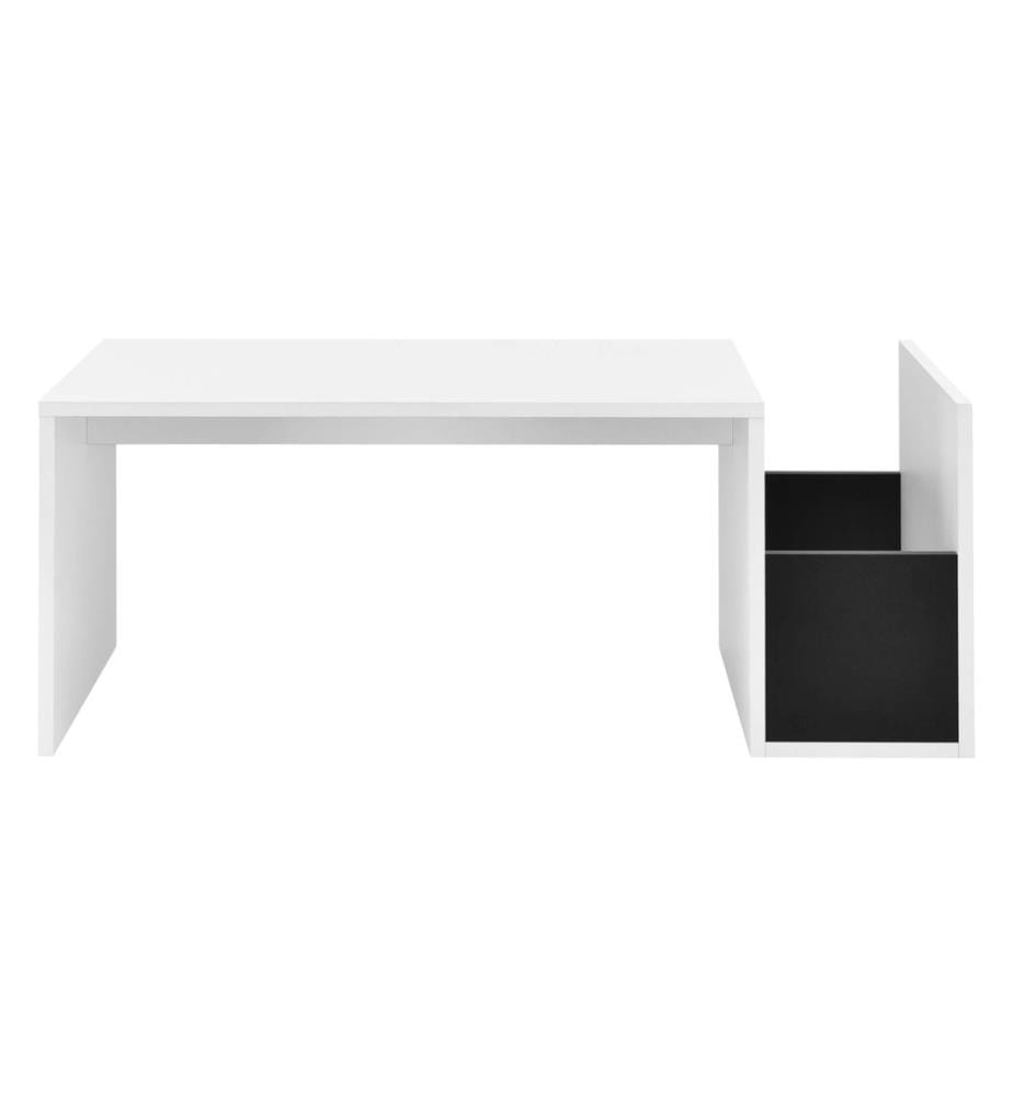 Table basse Bollnäs 90x45x35 cm avec étagère Blanc